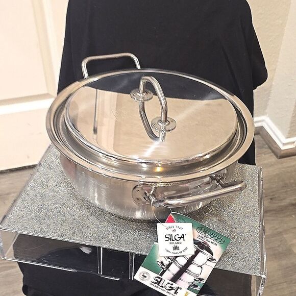 Silga Teknika Stainless Steel 24cm/10" Casserole Pot w/Lid - Picture 6 of 12